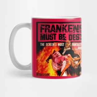 Classic Horror Movie Lobby Card - Frankenstein Must Be Destroyed Mug